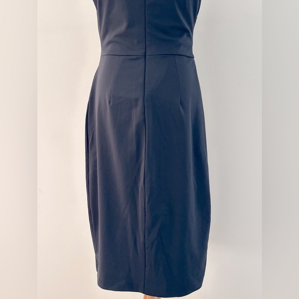 IVY & BLU - MAGGY BOUTIQUE || Navy Blue Drape Neck Dress. Sz. 4 - Picture 6 of 11